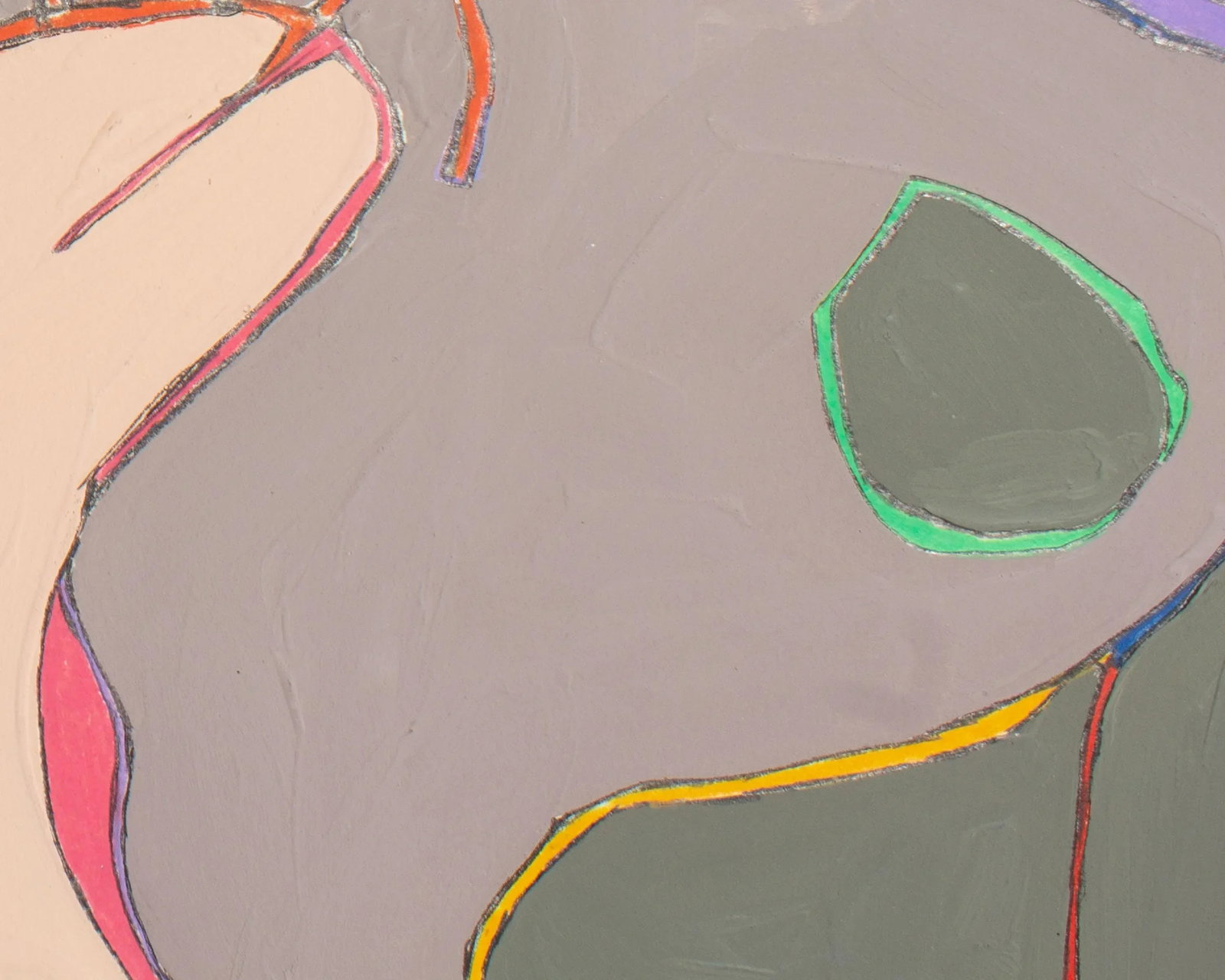 1980s "Flamingo" Abstract Mixed Media Painting by Harry Hilson - 5
