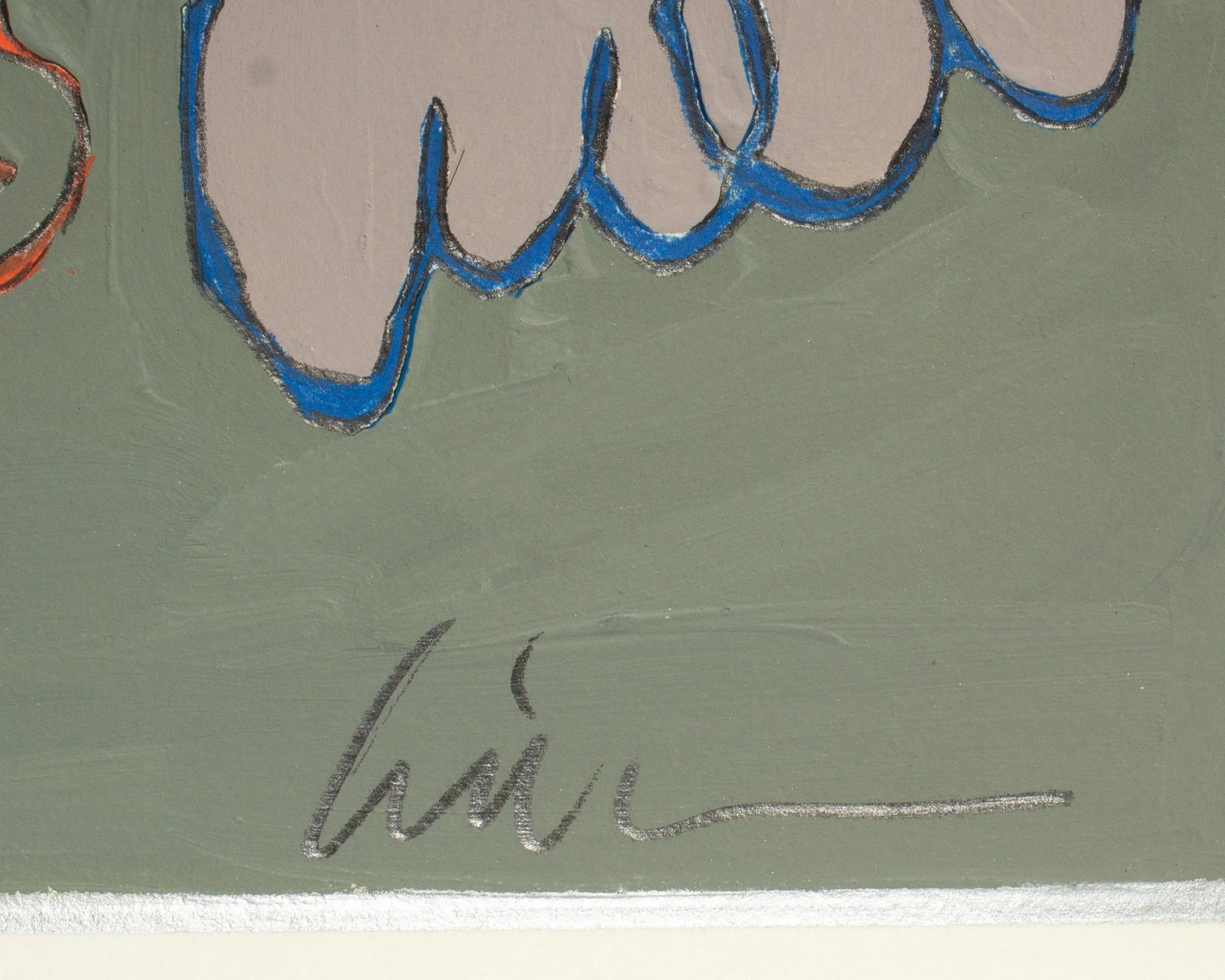 1980s "Flamingo" Abstract Mixed Media Painting by Harry Hilson - 8