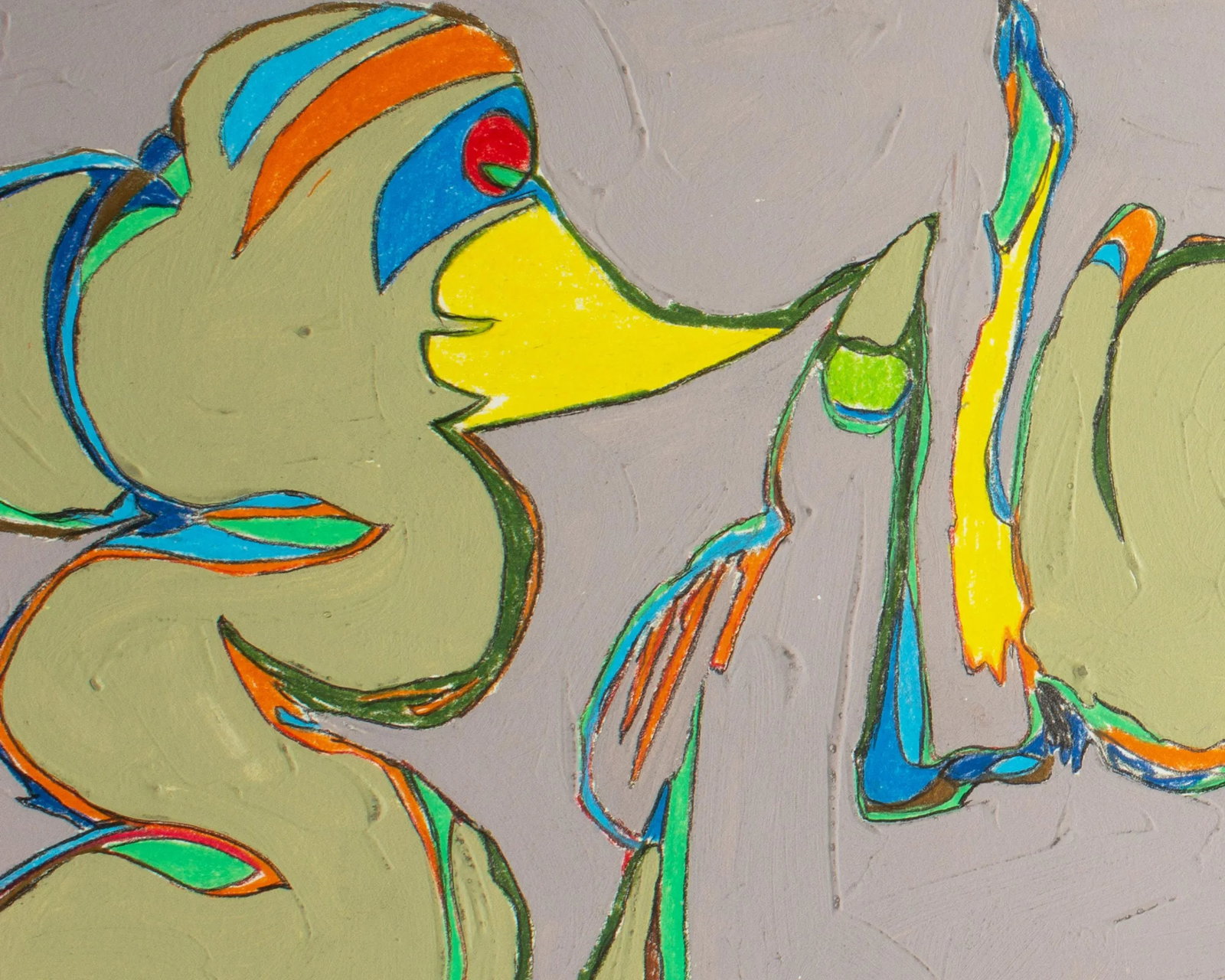 1981 Abstract Mixed Media Painting by Harry Hilson - 6