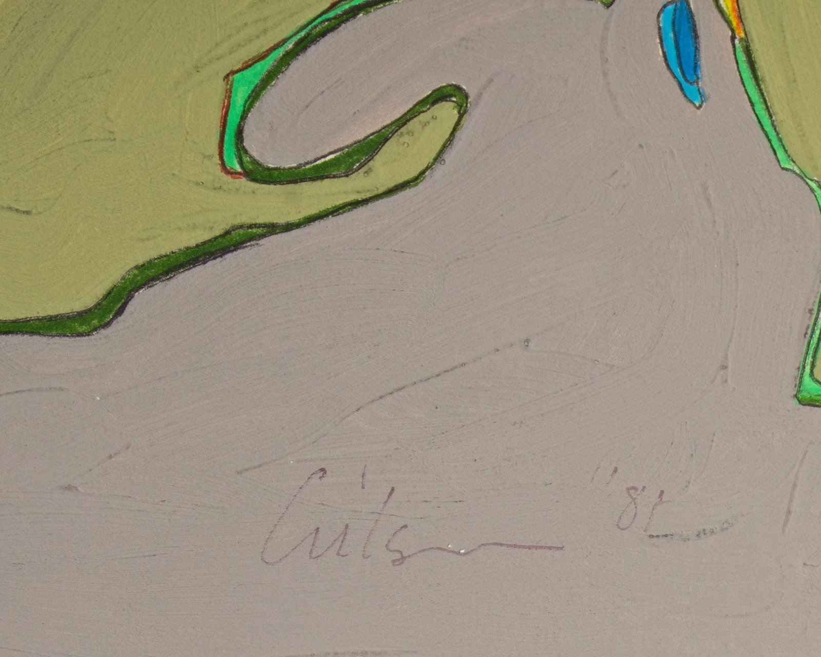 1981 Abstract Mixed Media Painting by Harry Hilson - 7