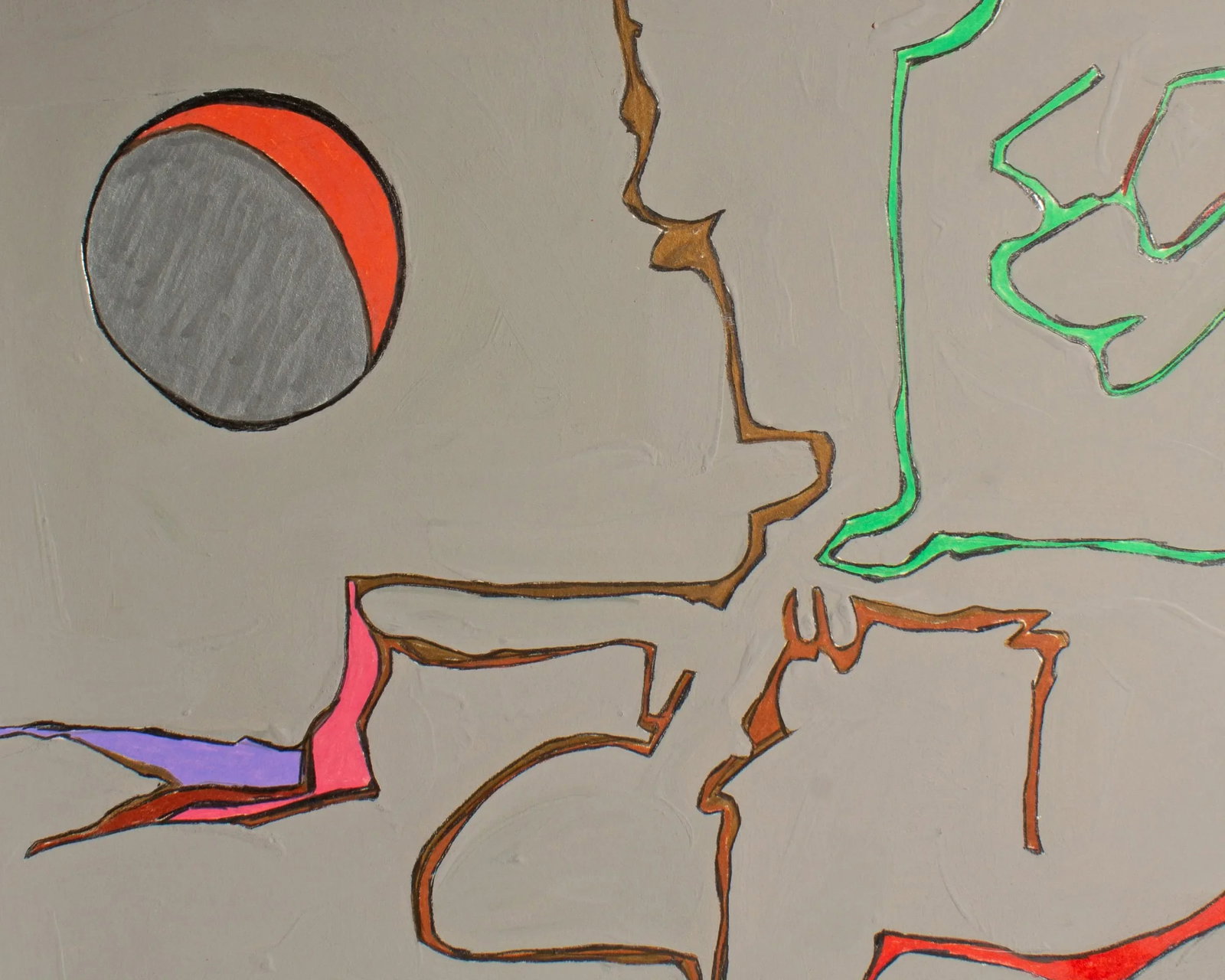1982 "Partial Eclipse" Mixed Media Painting by Harry Hilson - 5