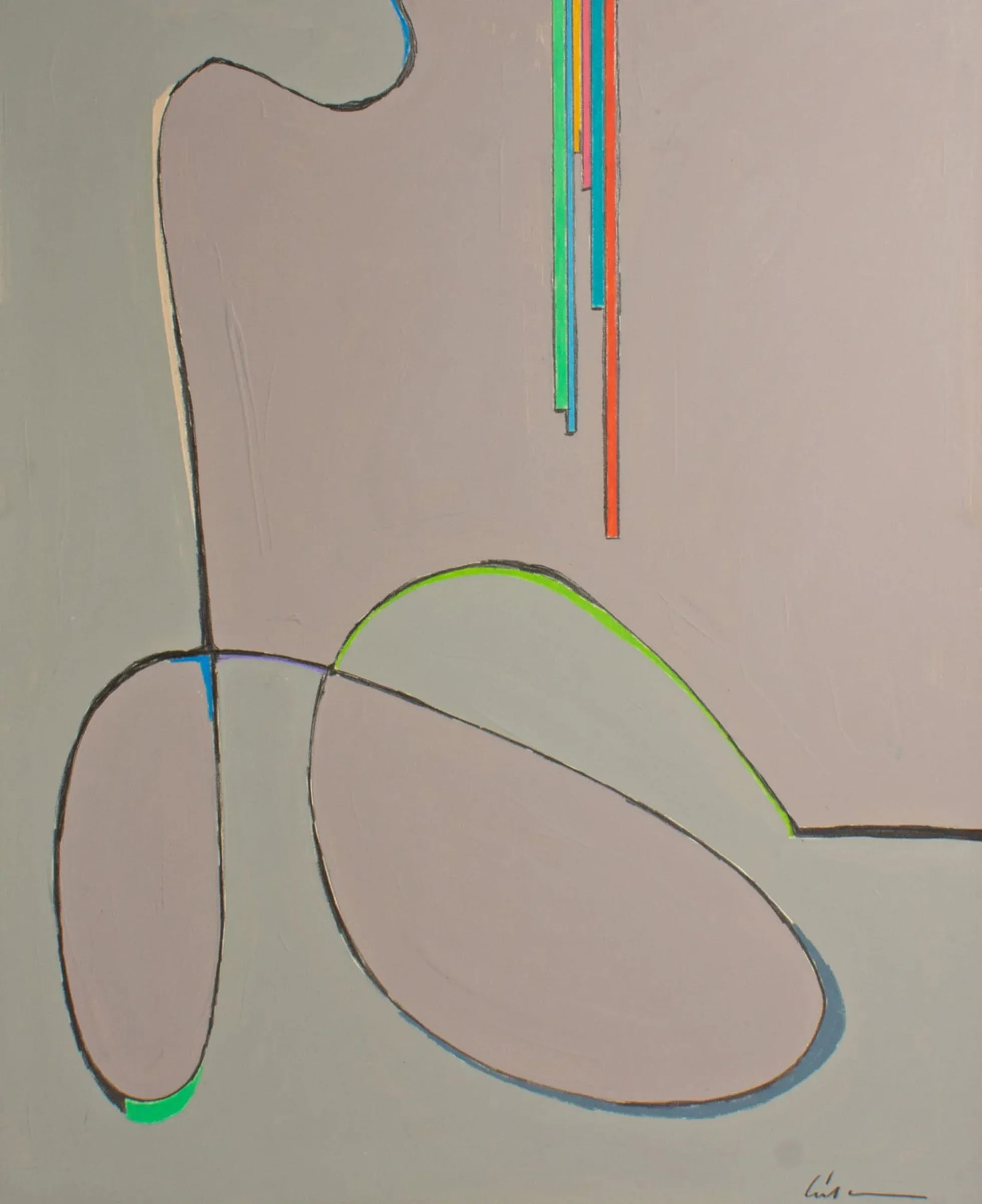 1980s Abstract Mixed Media Painting by Harry Hilson - 2