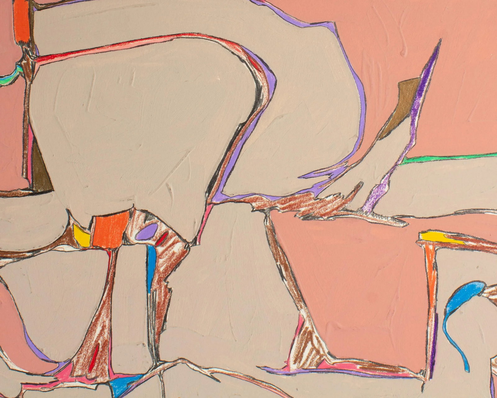 1981 Abstract Mixed Media Painting by Harry Hilson - 5