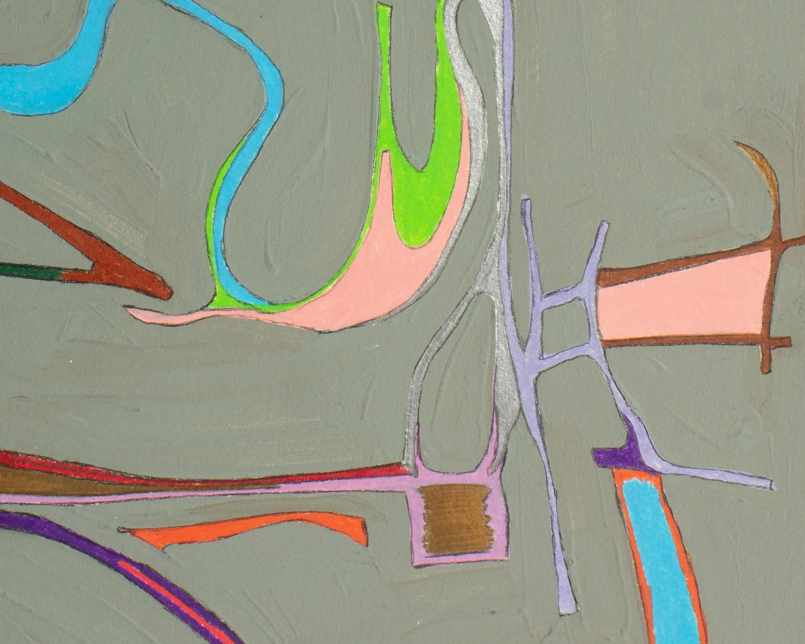 1981 Abstract Mixed Media Painting by Harry Hilson - 4