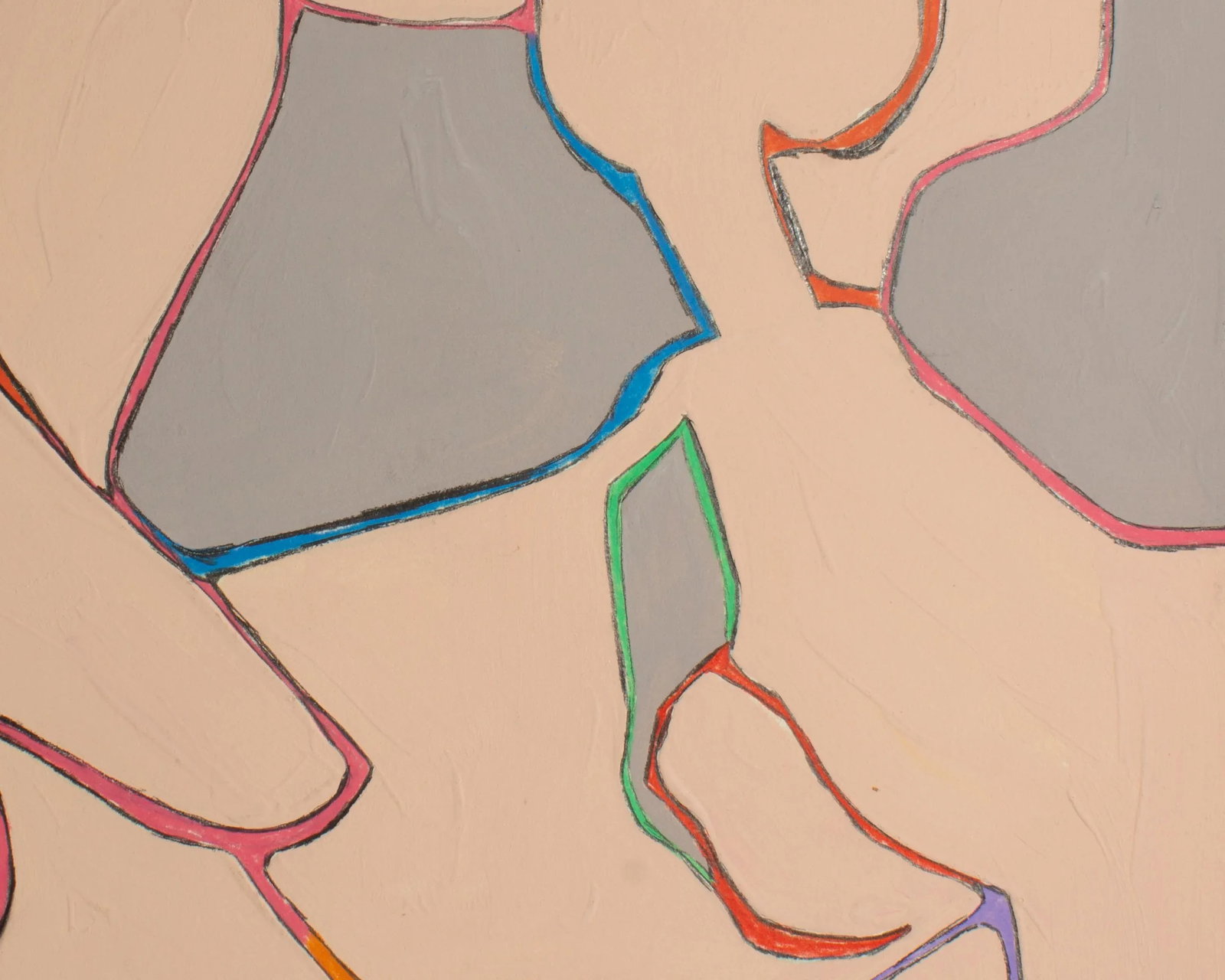 1980s "Dancing Nudes" Abstract Mixed Media Painting by Harry Hilson - 7