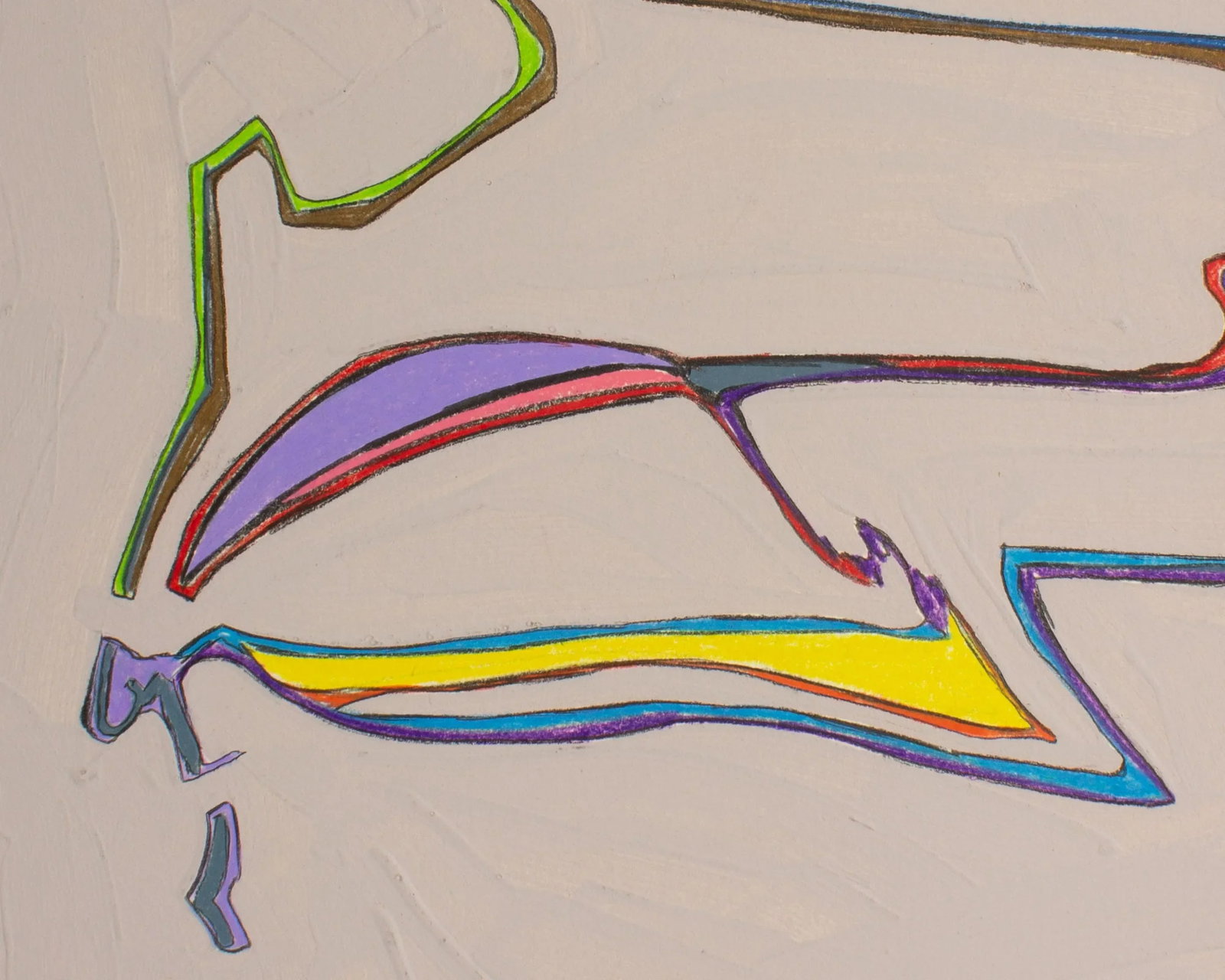 1980s Abstract Mixed Media Painting by Harry Hilson - 4