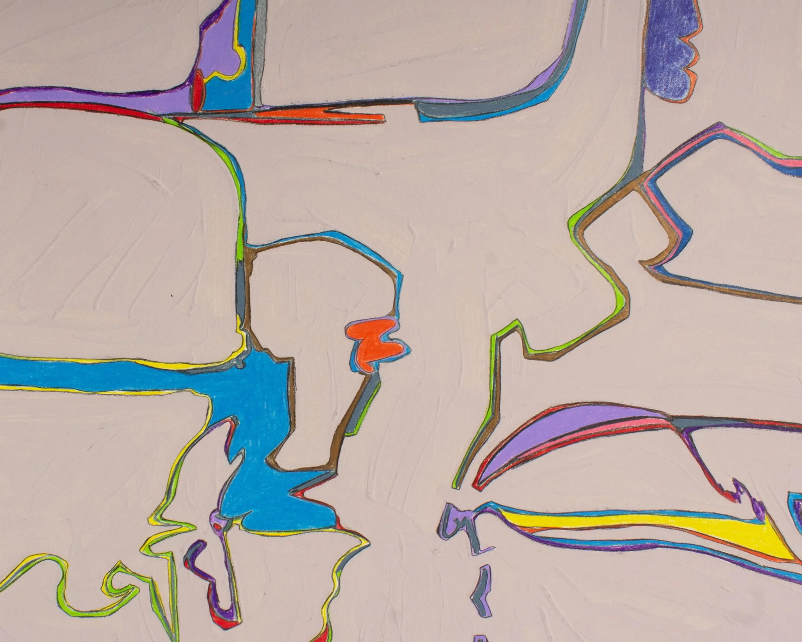 1980s Abstract Mixed Media Painting by Harry Hilson - 6