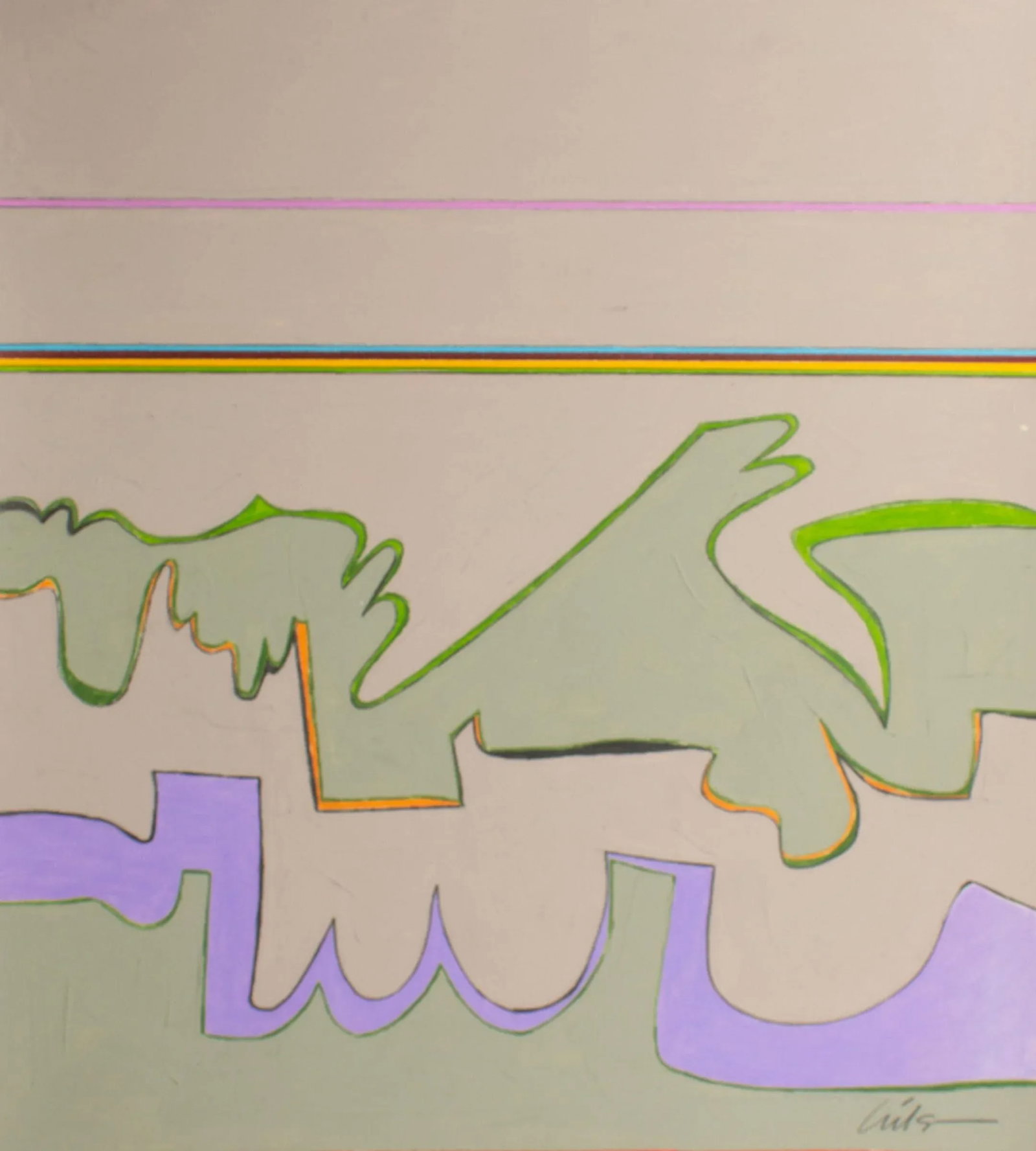 1980s Abstract Mixed Media Painting by Harry Hilson - 2