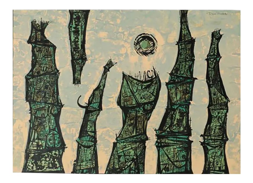 Colorful Abstract Expressionist Print By Dean Meeker (1 of 7)