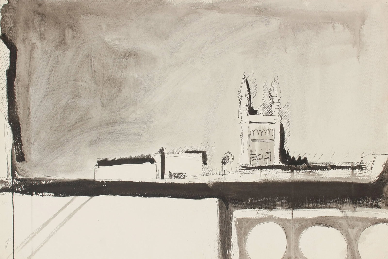 Jack Freeman San Francisco Skyline in Ink, 1960s Circa 1960s - 3