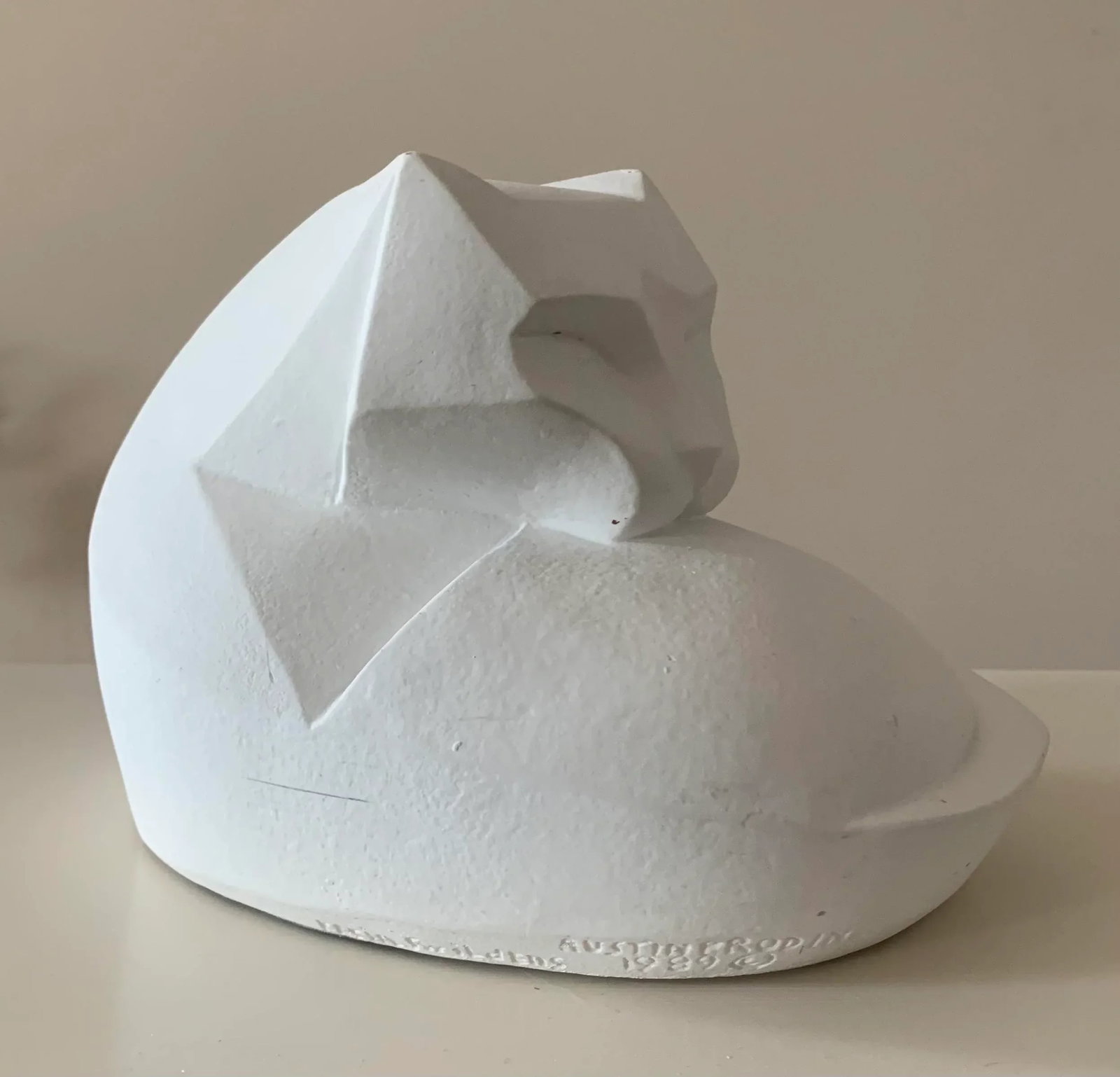 1980s Vintage Cubist Cat Sculpture - 3