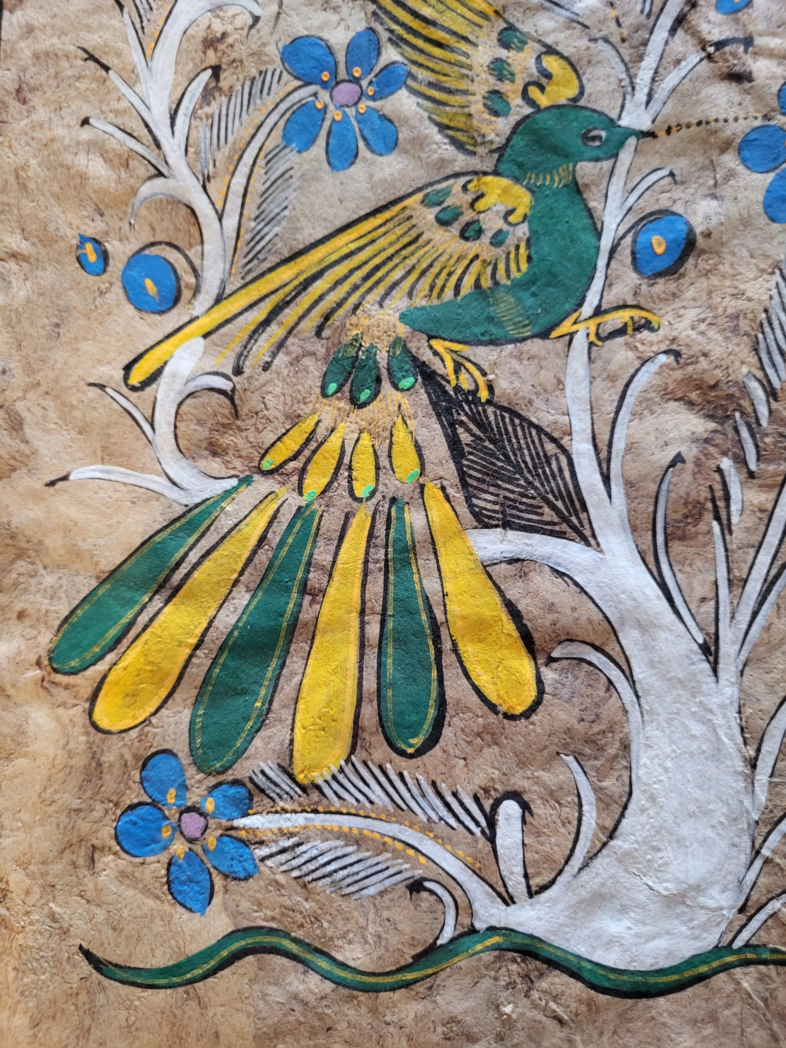 Mid 20th Century Mexican Folk Art Amate Painting - 6