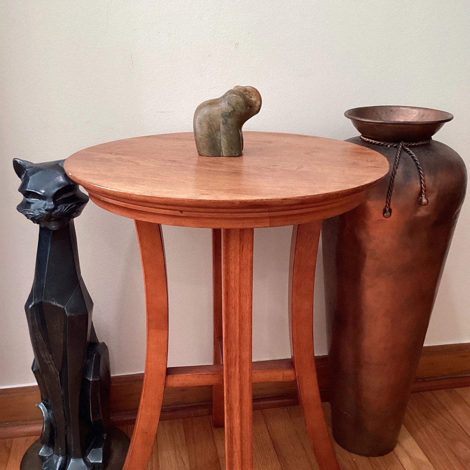 Mid 20th Century Vintage Hand Carved Elephant Serpentine Stone Sculpture - 11