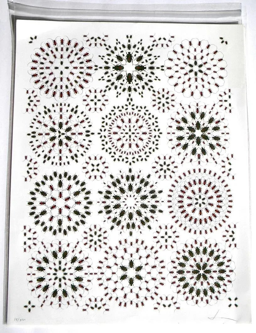 Jean Orlebeke Original Geometric Beetles Print - 2