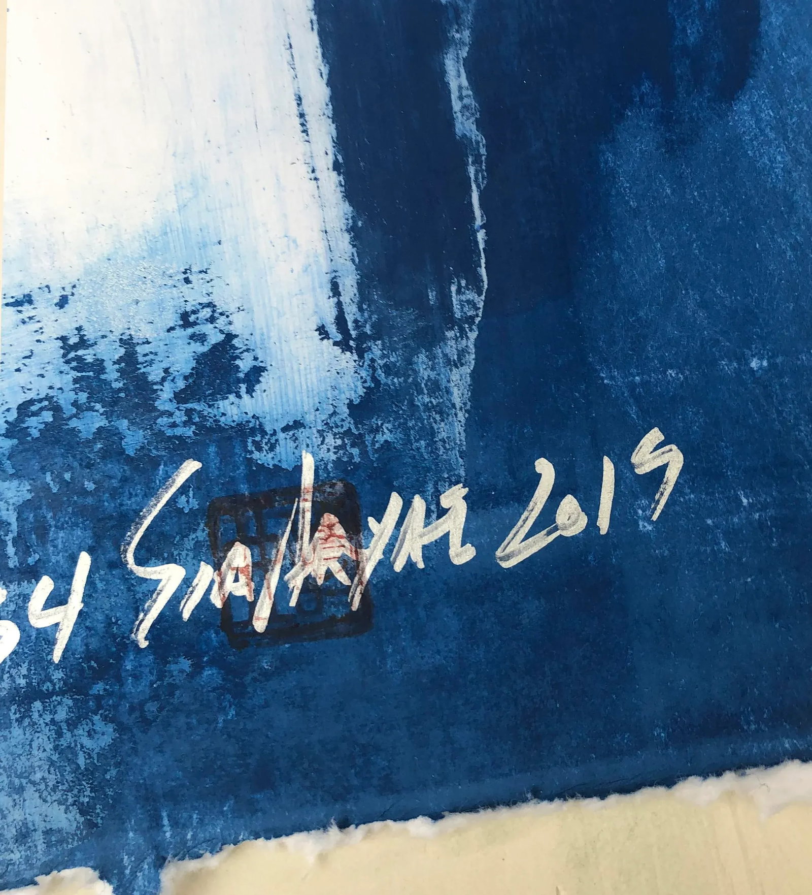 Static 254 Cobalt Blue Acrylic Painting - 3
