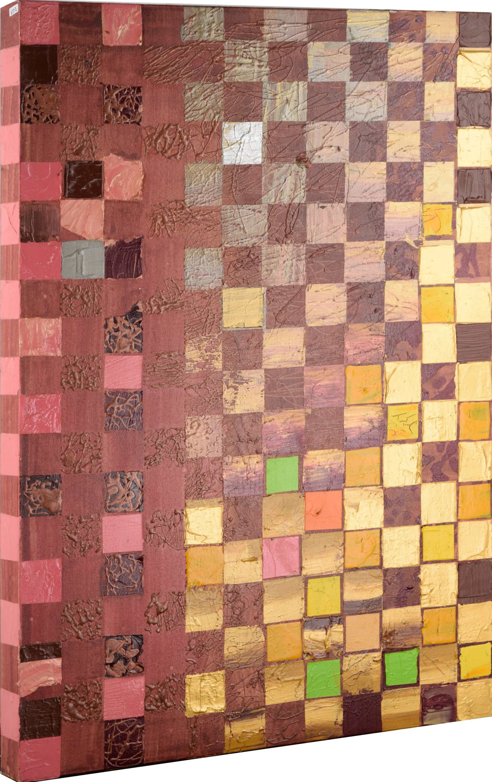Vintage Original Painting Colorful Squares #5 by Marc Foster Grant - 2