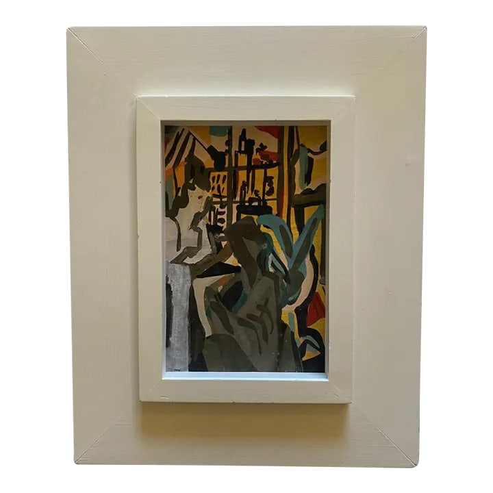 Vaclav Vytlacil 1940's Women by Window Painting: He was born to Czechoslovakian parents in 1892 in New York City. Living in Chicago as a youth, he took classes at the School of the Art Institute of Chicago, returning to New York when he was 20.