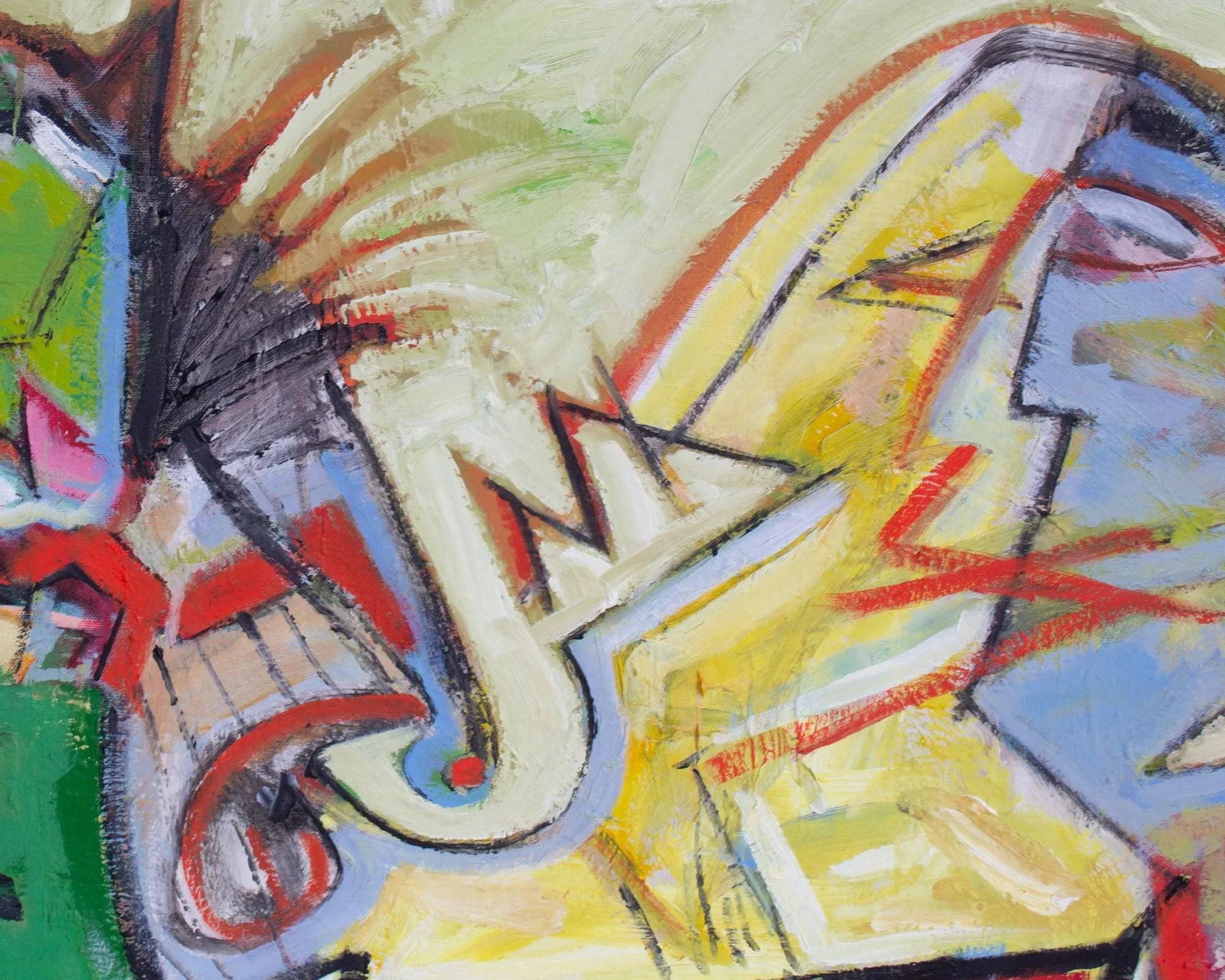 Abstract Oil on Canvas Painting of a Cat by James L. Bruch - 5