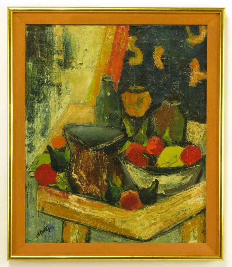 Henri d'Anty Abstract Still Life Oil on Canvas - 2