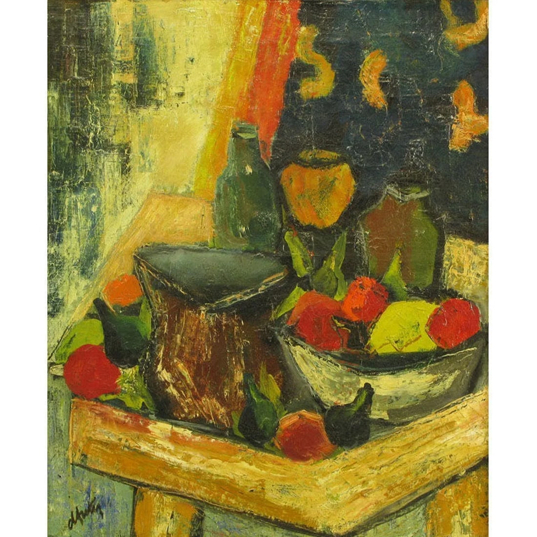 Henri d'Anty Abstract Still Life Oil on Canvas - 8