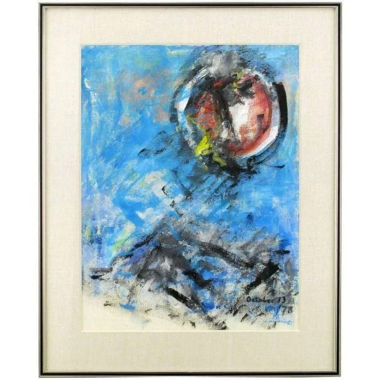 Intense Primary Color Abstract Acrylic on Canvas - 2