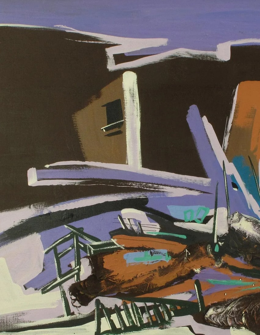 Harold A. Laynor Mixed-Media on Canvas, Titled "Implosion" - 5