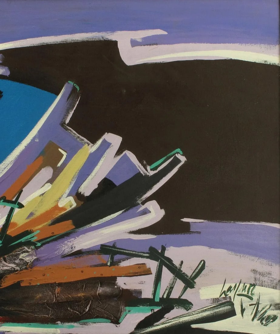 Harold A. Laynor Mixed-Media on Canvas, Titled "Implosion" - 7