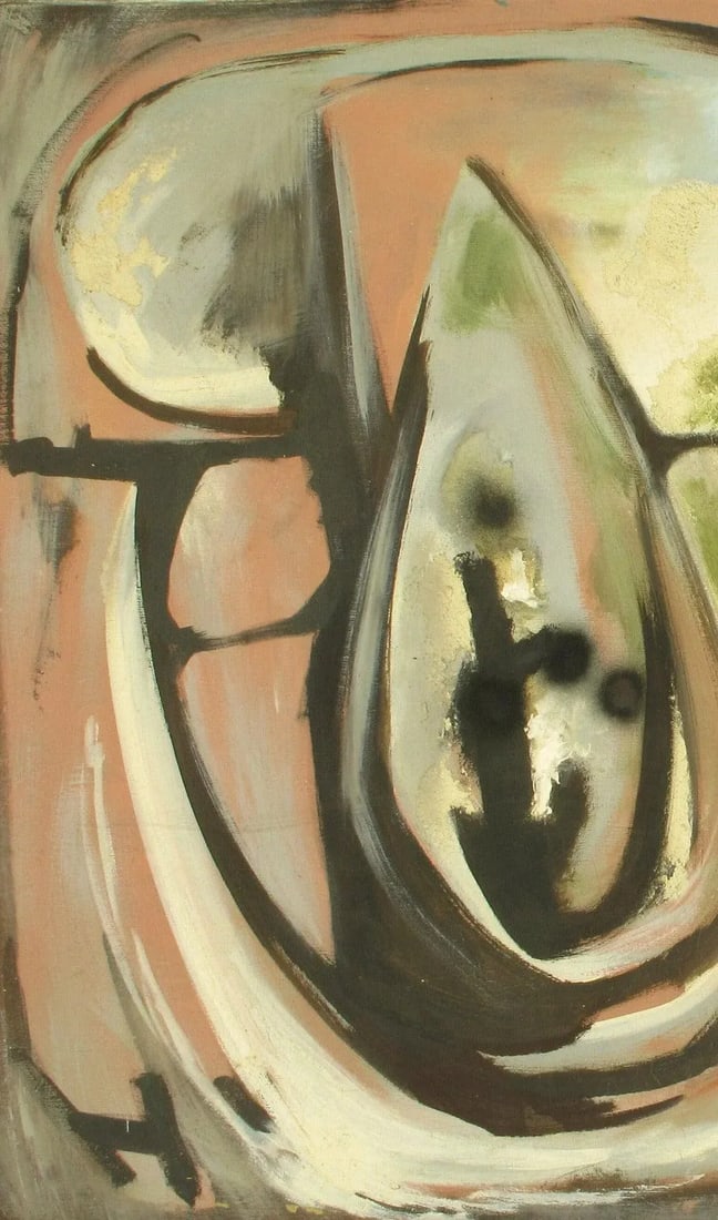 Harold a Laynor Abstract Oil on Canvas Titled "Stapho" - 3
