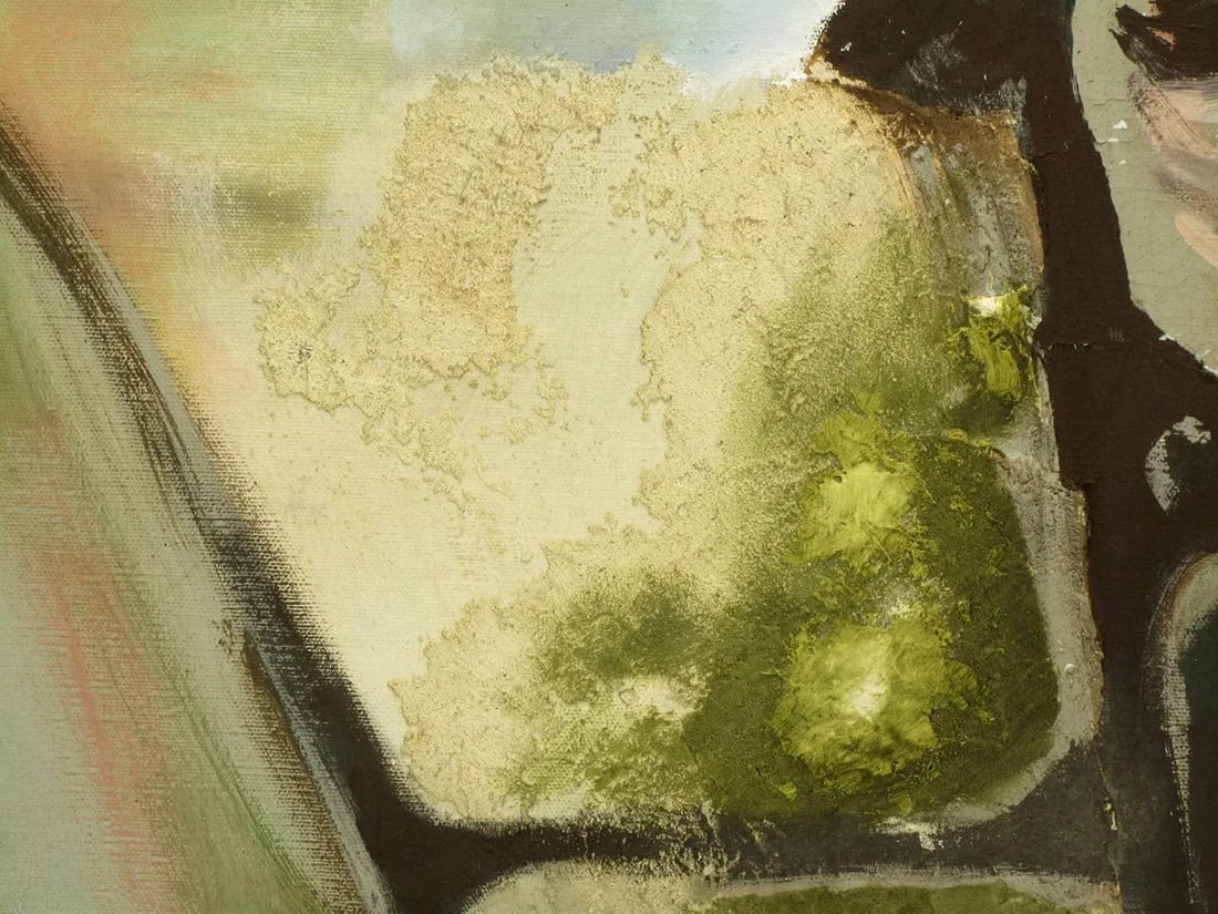 Harold a Laynor Abstract Oil on Canvas Titled "Stapho" - 7