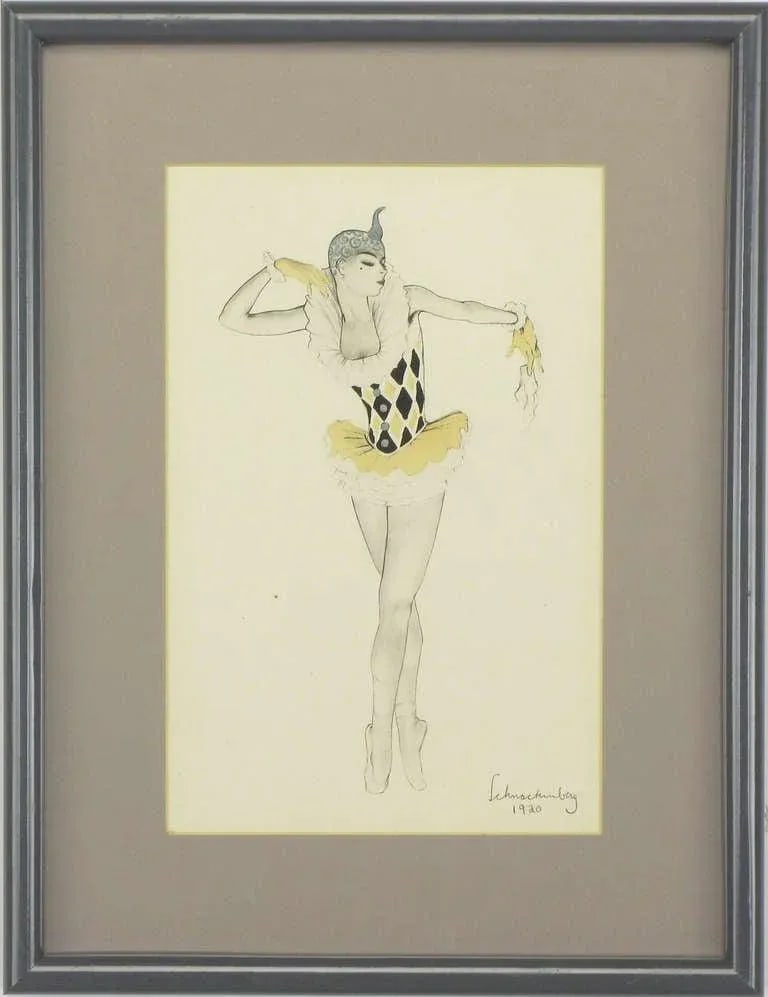 Set Three Walter Schnackenberg "Ballet Und Pantomime" Tinted Prints - 4