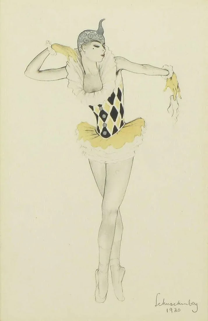 Set Three Walter Schnackenberg "Ballet Und Pantomime" Tinted Prints - 7