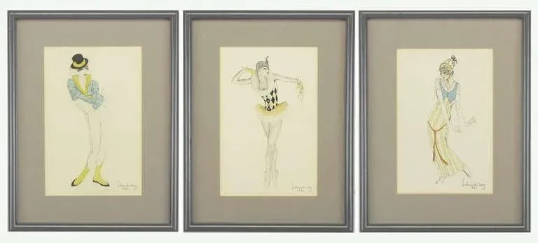 Set Three Walter Schnackenberg "Ballet Und Pantomime" Tinted Prints - 8