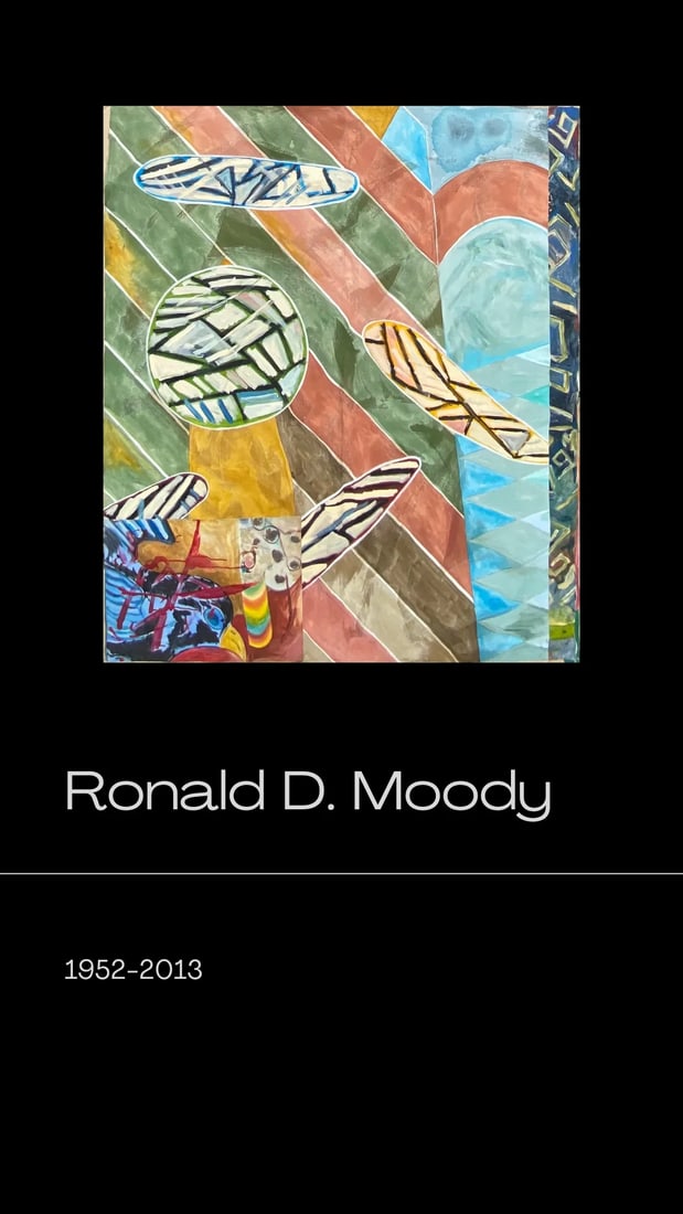 66"h Monumental XL Original Painting in Sky Blue Titled "Break Up" by Ronald D. Moody (Ron Moody) - 4