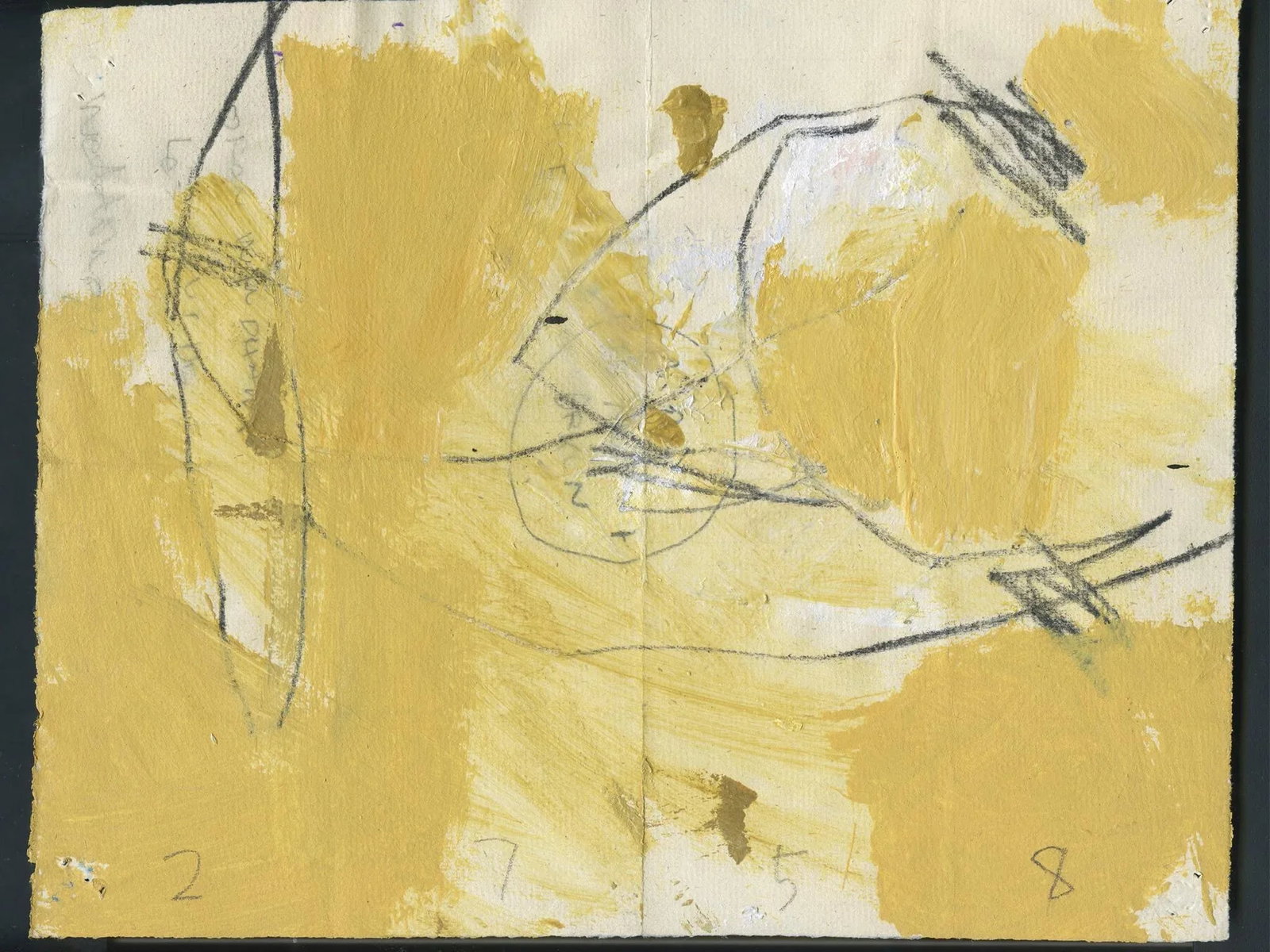 "Wd2758 (Mona)" Abstract Work on Paper by M. P. Landis - Warehouse Drawing Series - 2