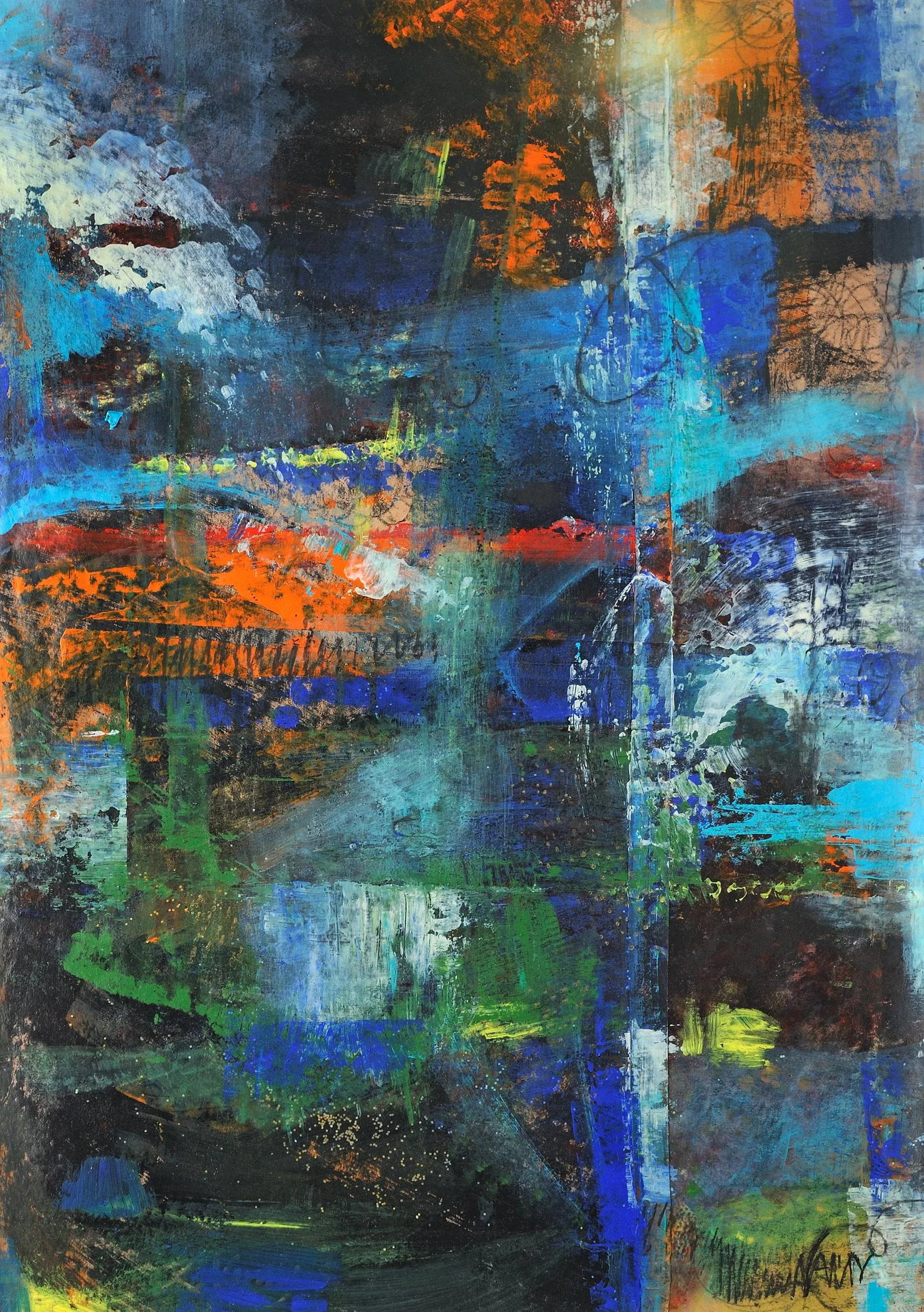 Modern Abstract Collage, Framed - 2