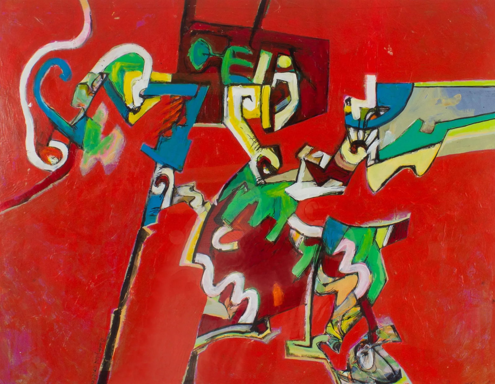 2012 "Backyard Critters" Abstract Mixed Media Painting by James L. Bruch - 2