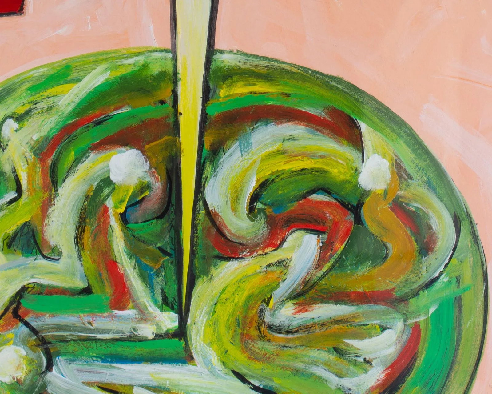 "What's on Your Mind?" Abstract Mixed Media Painting by James L. Bruch - 6