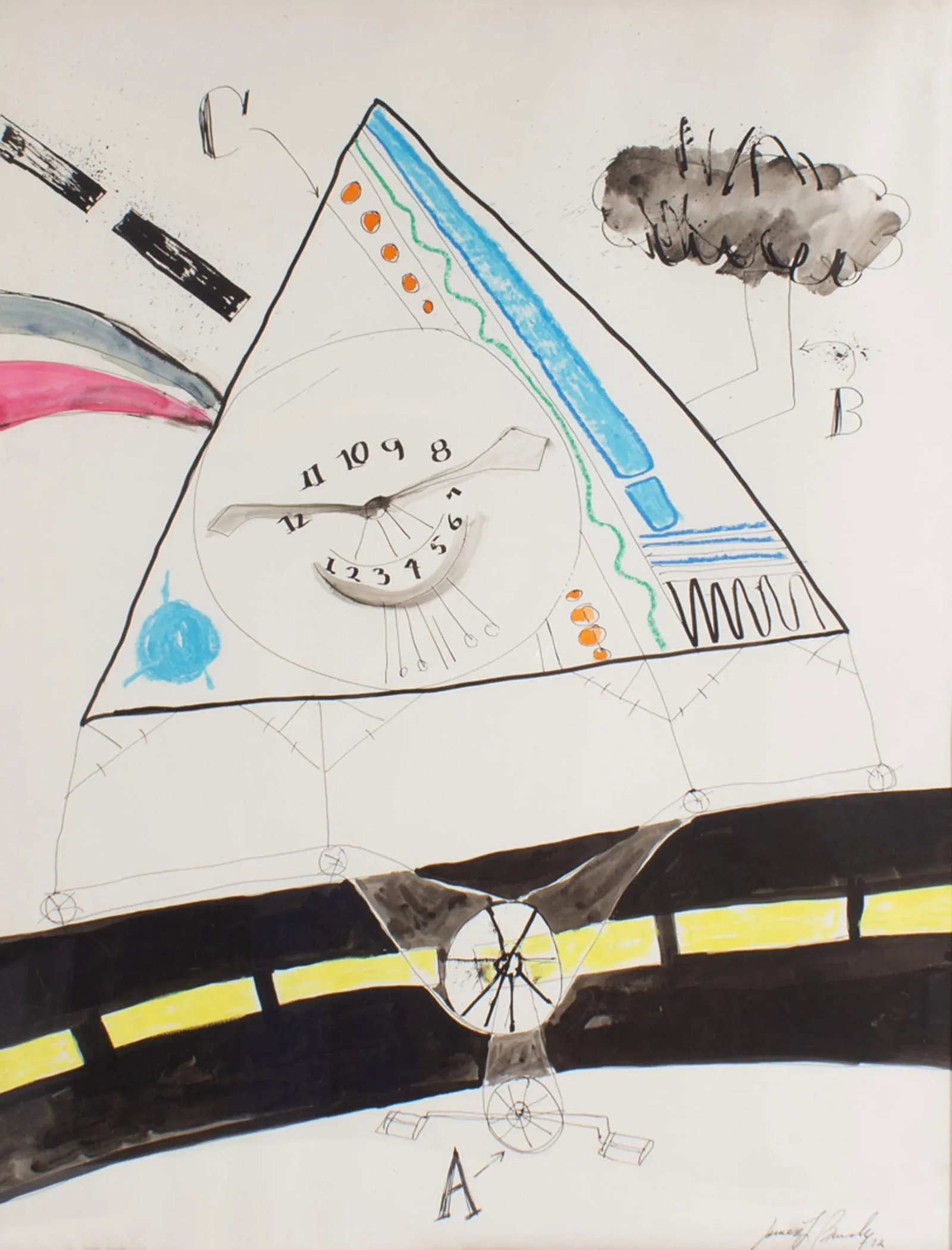 1972 Mixed Media Painting by James L. Bruch - 2