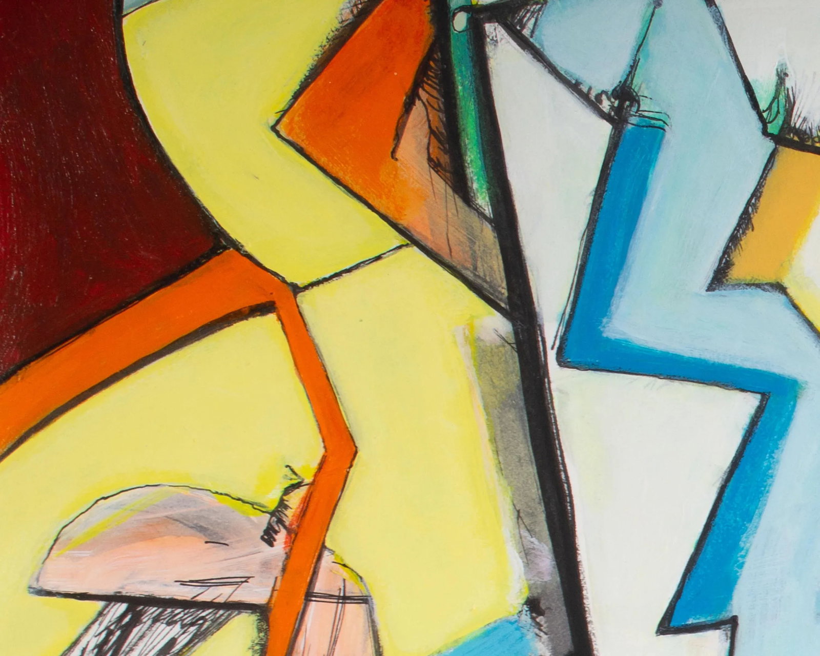 "Early Bird Gets the Worm" Abstract Mixed Media Painting by James L. Bruch - 7