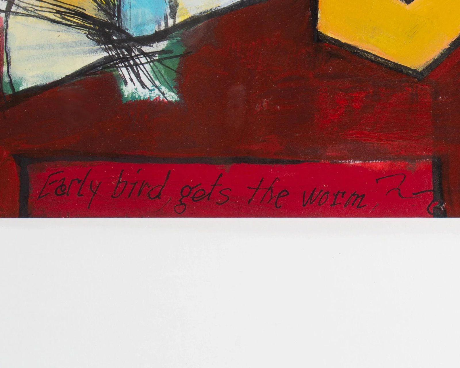 "Early Bird Gets the Worm" Abstract Mixed Media Painting by James L. Bruch - 8