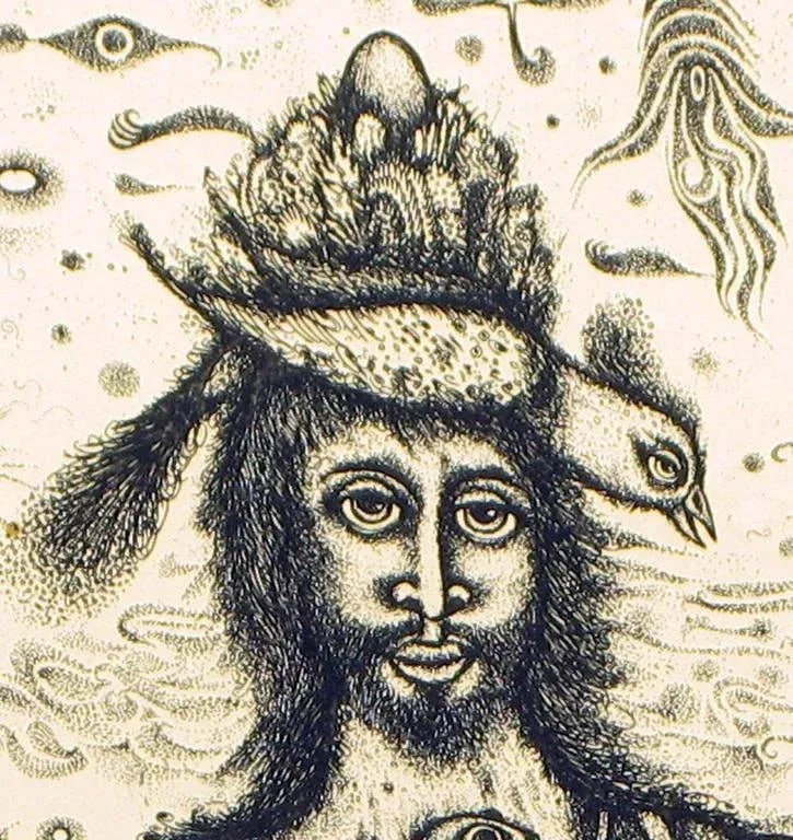 Surrealistic 1975 Etching by Gerald Steffe Entitled "Noah's Ark" - 3