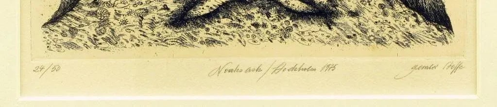 Surrealistic 1975 Etching by Gerald Steffe Entitled "Noah's Ark" - 4