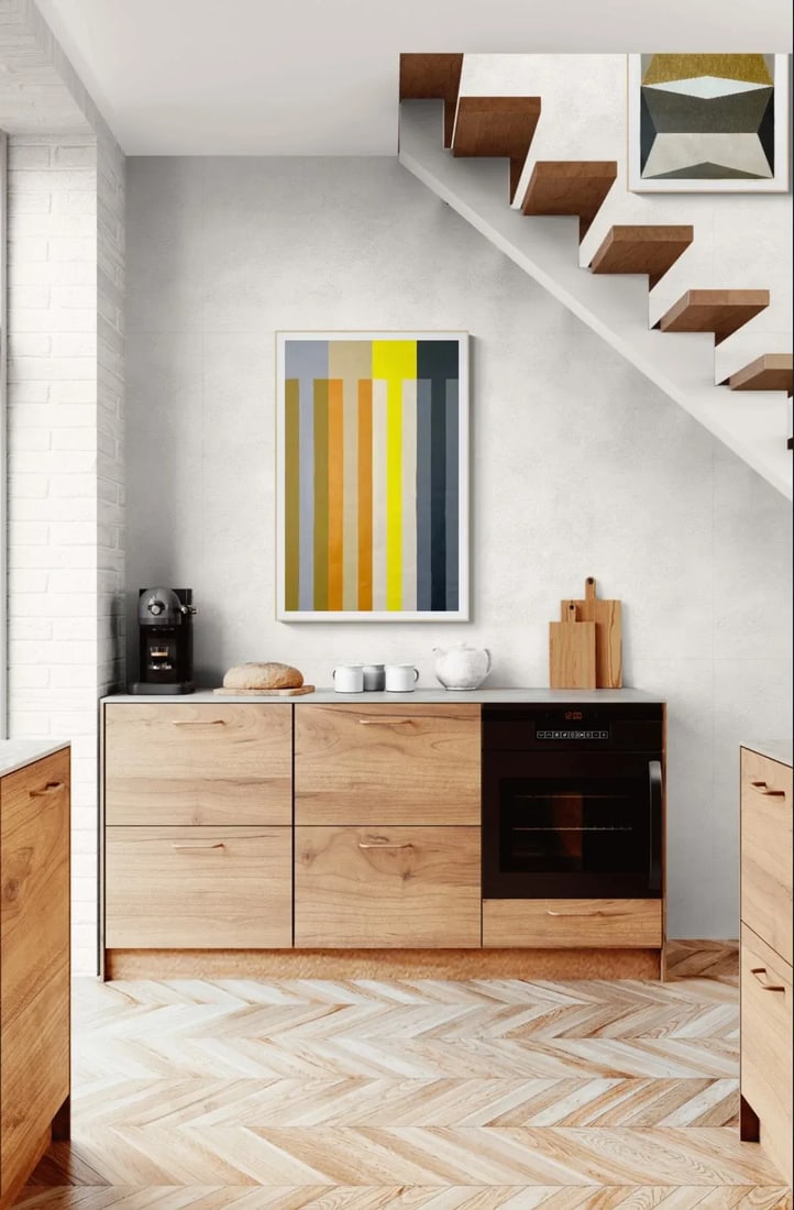 Painting With Stripes in Warm Colors - 6