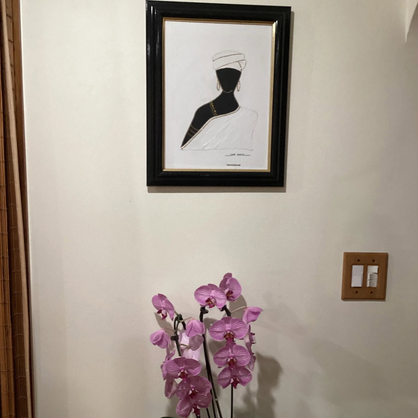 Mid 20th Century June Marie Original Oil on Canvas African American Woman Painting, Framed - 12