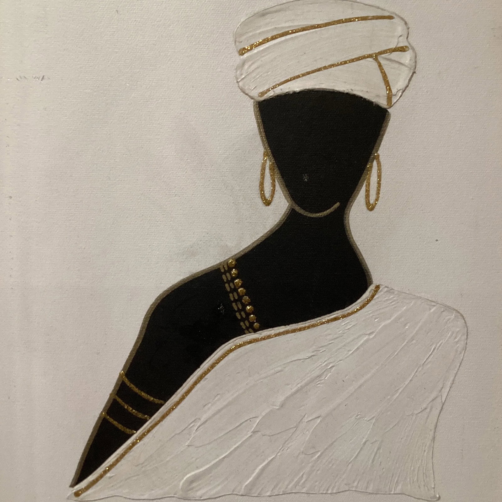 Mid 20th Century June Marie Original Oil on Canvas African American Woman Painting, Framed - 4