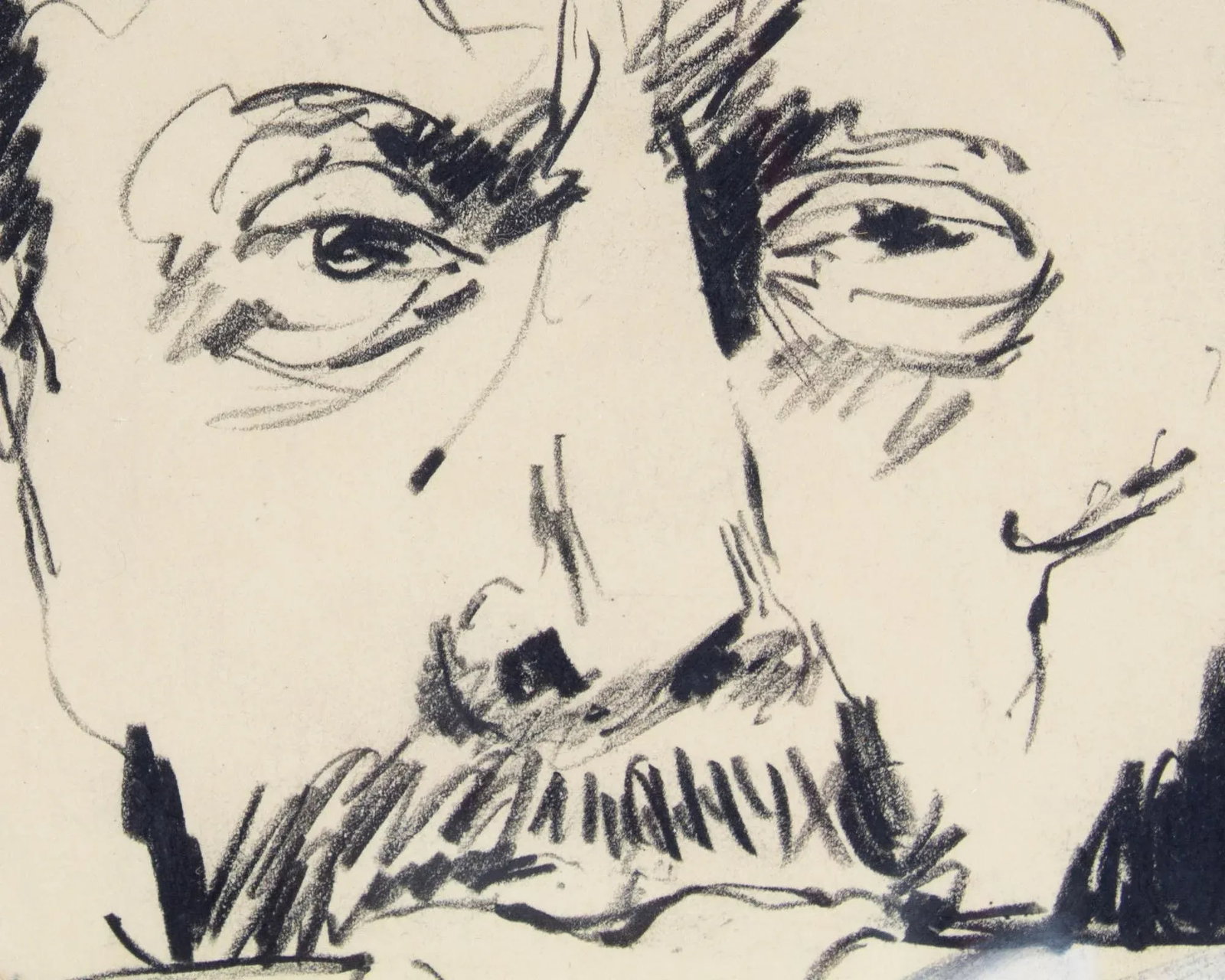 1960s Abstract Mixed Media Portrait Drawing by James L. Bruch - 8