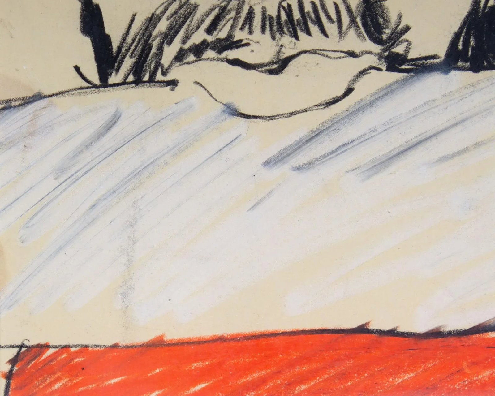1960s Abstract Mixed Media Portrait Drawing by James L. Bruch - 9