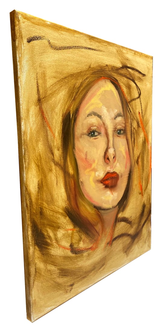 Portrait of Woman Expressive Original Oil Painting - 2