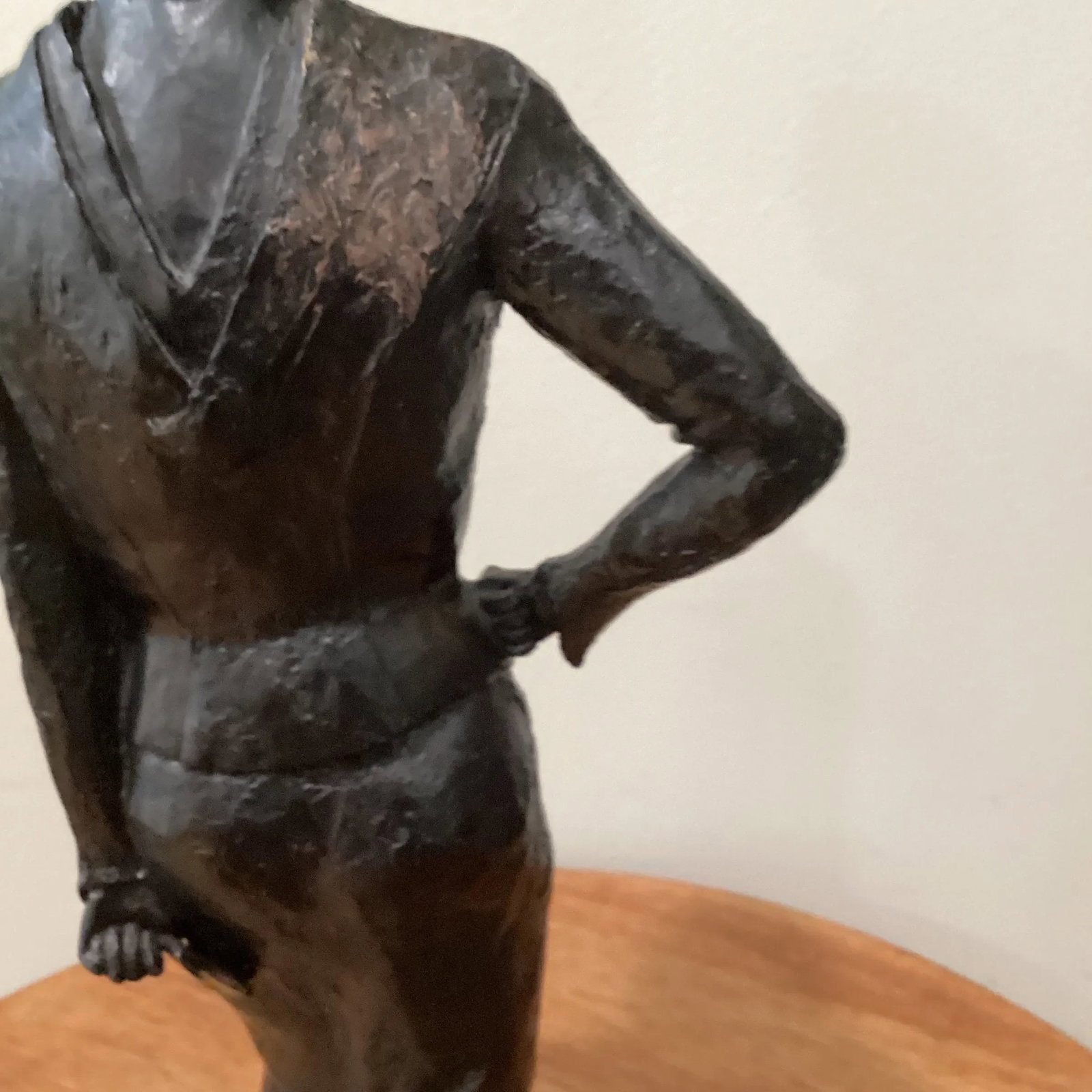 Late 20th Century Metal Art Fashionable Women Sculpture " the Parisian Lady " by Nancy Tapp Circa 19 - 10