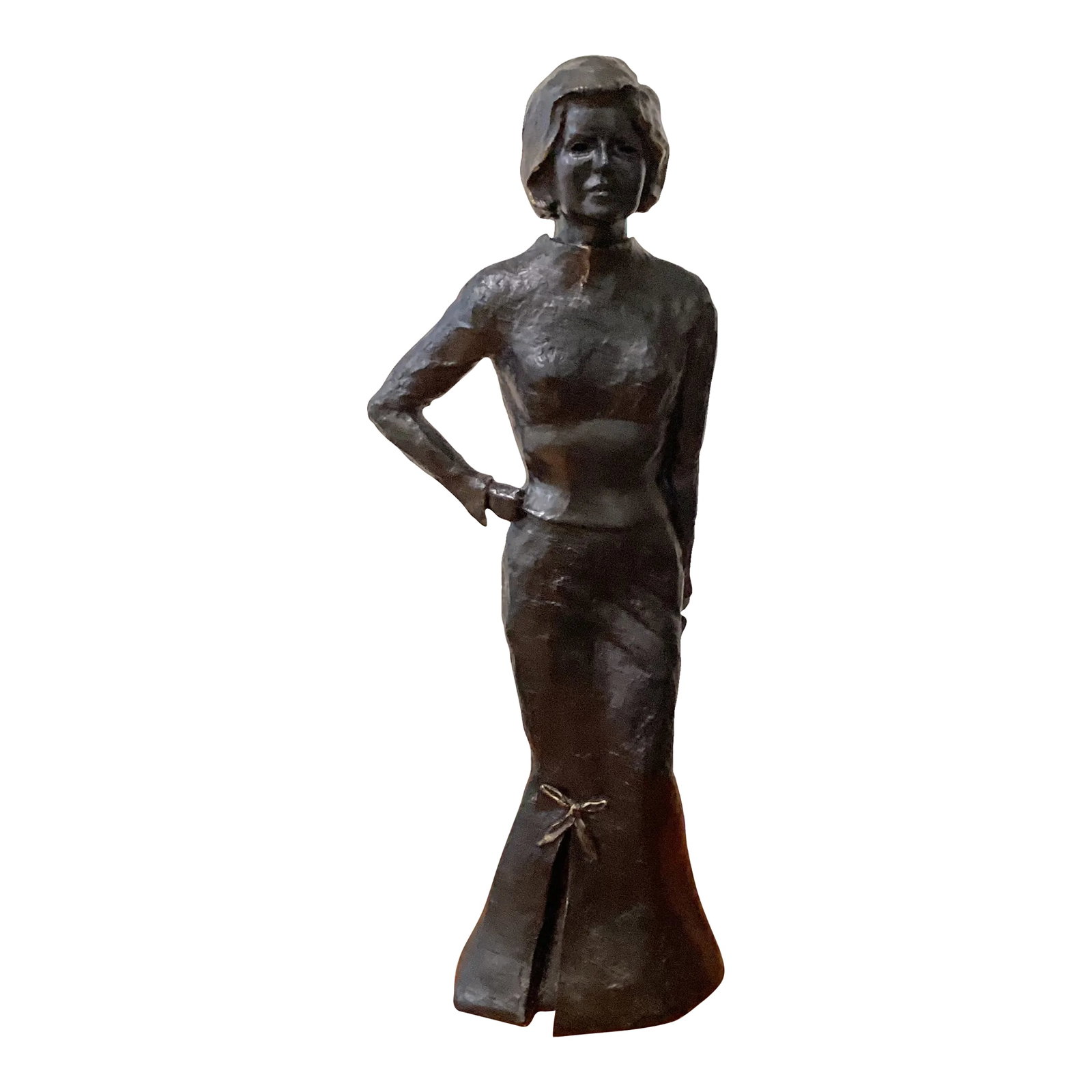 Late 20th Century Metal Art Fashionable Women Sculpture " the Parisian Lady " by Nancy Tapp Circa 19: Metal Art Fashionable Women Sculpture by Nancy Tapp signed circa 1995 Great attention to details One of a kind Condition: Alterations: Original Condition Unaltered Imperfections: Some Imperfections